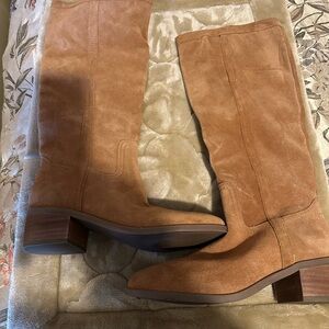 Marc Fisher Tan Suede Heeled Boots
